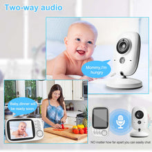 Load image into Gallery viewer, Video Baby Monitor 2.4G Mother Kids Two-way Audio Night Vision Video Surveillance Cameras With Temperature display Screen
