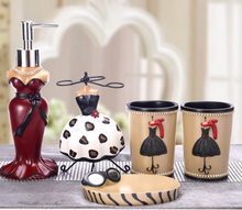 Load image into Gallery viewer, "Fair Lady" Bathroom Set - 5 piece. (3D Design)
