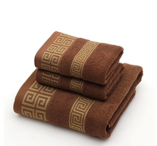 Load image into Gallery viewer, Luxury 100% Cotton Bath Towels x2 Bathroom 1 Face Towel x1 (3 piece)