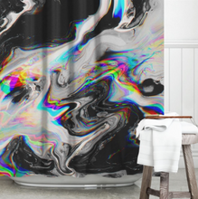 Load image into Gallery viewer, Shower/Bath Curtain Range - 3D Grey Geometric Stone Fabric Waterproof Bathroom Curtain Hotel Decorative Curtains Blackout Screen