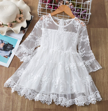 Load image into Gallery viewer, "Arna" Royal Gown Collection - White Lace Princess Dress For Girls