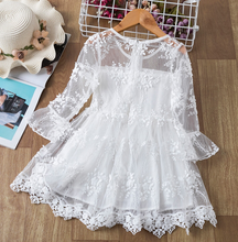 Load image into Gallery viewer, "Arna" Royal Gown Collection - White Lace Princess Dress For Girls
