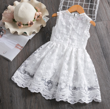 Load image into Gallery viewer, "Arna" Royal Gown Collection - White Lace Princess Dress For Girls