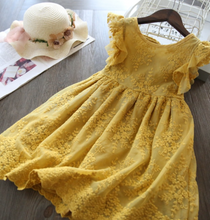 Load image into Gallery viewer, "Arna" Royal Gown Collection - White Lace Princess Dress For Girls