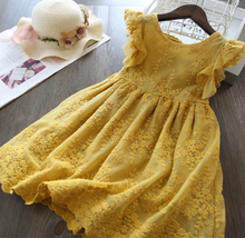 Load image into Gallery viewer, "Arna" Royal Gown Collection - White Lace Princess Dress For Girls