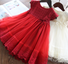 Load image into Gallery viewer, "Arna" Royal Gown Collection - White Lace Princess Dress For Girls