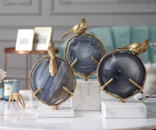 Load image into Gallery viewer, "Arna Collection" Luxury -Natural Agate Marble Bird Figurine Creativity Ornaments Desk Bookcase Natural Material Crafts Living Room Decoration