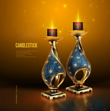 Load image into Gallery viewer, Luxury "Arna Collection" Creativity Starlight Candlestick European Vintage Candlelight Tableware Candle Holders