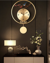 Load image into Gallery viewer, Luxury Clocks - Creativity Pure Copper Enamel Process Wall Clock Modern Design European Magpie Decorative Clocks Home Living Room Decoration
