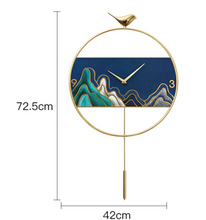 Load image into Gallery viewer, Luxury Clocks - Creativity Pure Copper Enamel Process Wall Clock Modern Design European Magpie Decorative Clocks Home Living Room Decoration