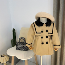 Load image into Gallery viewer, Arna Royal Gown Collection - Girls Overcoat Windproof Double Breasted Trench Coat - Many Sizes