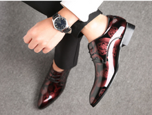 Load image into Gallery viewer, Mens Patent Leather Shoes Pointed Toe Business Wedding Shoes - Many Sizes & Colours