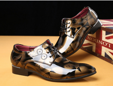Load image into Gallery viewer, Mens Patent Leather Shoes Pointed Toe Business Wedding Shoes - Many Sizes & Colours
