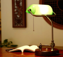 Load image into Gallery viewer, Arna Royal Collection - Classical Vintage Banker Lamp E27 Table Lamp Glass Lampshade Desk Lights 90V-240V