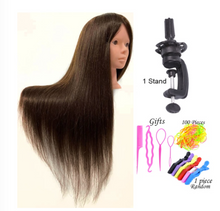 Load image into Gallery viewer, Deluxe Girls Professional 85% Real Human Hair Mannequin Hair Training & Makeup - (Perfect Gift)