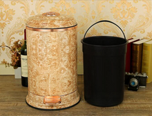 Load image into Gallery viewer, "Arna Royal Vintage Collection" Luxury Pedal Golden Range 10L Trash Rubbish Bin
