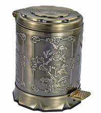 Load image into Gallery viewer, "Arna Royal Vintage Collection" European Luxury Bronze Stainless Steel Trash Rubbish Bin