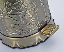 Load image into Gallery viewer, "Arna Royal Vintage Collection" European Luxury Bronze Stainless Steel Trash Rubbish Bin