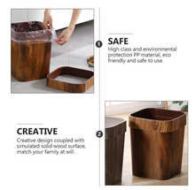 Load image into Gallery viewer, "Arna Royal Vintage Collection" Luxury Imitation Wooden 14 L Trash Rubbish Bin