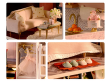 Load image into Gallery viewer, Architecture Series Building Blocks - French Boutique Big Doll House Furniture Miniature Building Kits DIY Dollhouse Kit Villa