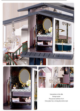Load image into Gallery viewer, Architecture Series Building Blocks - French Boutique Big Doll House Furniture Miniature Building Kits DIY Dollhouse Kit Villa