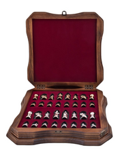 Load image into Gallery viewer, "Arna Lisa" Luxury Vintage Finest Collection - Rosewood Chess Set Large Vintage Mosaic Motifs Handmade