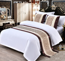 Load image into Gallery viewer, "Arna Royal LUXURY Collection" Hotel Quality Bed Runner/Scarf & 2 Cushion Covers - Many Colours