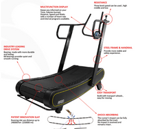Load image into Gallery viewer, Top Line Commercial High Performance Manual Air Runner Treadmill