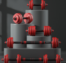 Load image into Gallery viewer, Top Grade Steel Dumbbell Set - Adjustable Sub-Barbell Kettle Set. 40KG