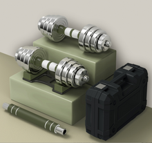 Load image into Gallery viewer, Limited Edition - Silver Green Dumbbell Set + Case (Slim & Sleek) 40Kg