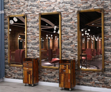 Load image into Gallery viewer, Commercial Professional Hairdressing Salon Barber Wall Mirror Antique Retro 120cm