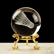 Load image into Gallery viewer, Sports Crystal Glass Badminton Ball - Souvenirs Gift Office Home