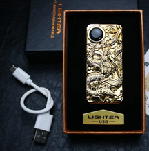 Load image into Gallery viewer, "Arna Lisa" Royal Collection - Top End Unique Business Hi Tech Touch Lighter USB Rechargeable Metal Engraving + Gift Box