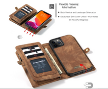 Load image into Gallery viewer, "Arna Lisa" Royal Collection - Designer Leather iPhone Case/Wallet 2 in 1 Magnetic iPhone 11 Pro Max/iPhone 11 Pro/iPhone 11