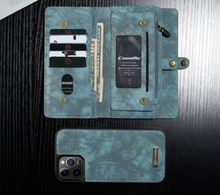 Load image into Gallery viewer, "Arna Lisa" Royal Collection - Designer Leather iPhone Case/Wallet 2 in 1 Magnetic iPhone 12-14