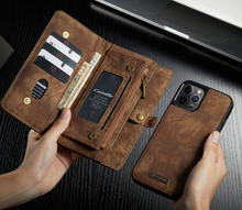 Load image into Gallery viewer, "Arna Lisa" Royal Collection - Designer Leather iPhone Case/Wallet 2 in 1 Magnetic iPhone 11 Pro Max/iPhone 11 Pro/iPhone 11