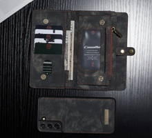 Load image into Gallery viewer, "Arna Lisa" Royal Collection - Designer Leather Samsung Case/Wallet 2 in 1 Magnetic