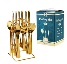 Load image into Gallery viewer, "Arna Lisa" Royal Collection - Luxury 24 Piece Cutlery Set + Boxed - Many Styles & Colours