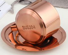 Load image into Gallery viewer, "Arna Lisa" Royal Collection - Luxury Stainless Steel Cup + Saucer + Spoon x 6 Sets