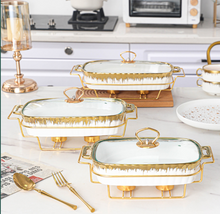 Load image into Gallery viewer, "Arna Lisa" Royal Collection - Luxury Stock Pot + Cover, Casserole Pot Set + Rack - Medium