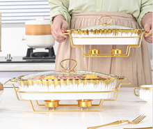 Load image into Gallery viewer, "Arna Lisa" Royal Collection - Luxury Stock Pot + Cover, Casserole Pot Set + Rack - Medium