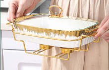 Load image into Gallery viewer, "Arna Lisa" Royal Collection - Luxury Stock Pot + Cover, Casserole Pot Set + Rack - Small