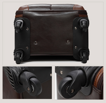 Load image into Gallery viewer, High Quality Genuine Leather 2 Piece Luggage Set - Brown or Black - Many Sizes