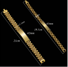 Load image into Gallery viewer, Top Line Personalised ID Bracelets - Gold/Rose Gold/Silver - His & Hers