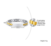 Load image into Gallery viewer, Top Line Personalised ID Bracelets - Gold/Rose Gold/Silver - His & Hers