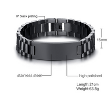 Load image into Gallery viewer, Top Line Personalised ID Bracelets - Gold/Rose Gold/Silver - His & Hers