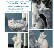 Load image into Gallery viewer, Luxury Cat Tree - Climbing Frame, Scratch Board Toy - Large