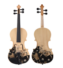 Load image into Gallery viewer, 4/4 1/2 Acoustic Violin Basswood Top Board Maple Scroll with Rosin Bow + Carry Bag (Beginners)