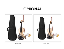 Load image into Gallery viewer, 4/4 1/2 Acoustic Violin Basswood Top Board Maple Scroll with Rosin Bow + Carry Bag (Beginners)