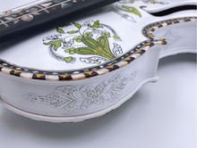 Load image into Gallery viewer, Designer Hardanger Fiddle Norwegian Fiddle 4/4 violin (4*4), Carved Mosaic Shell 4 String / 9 String